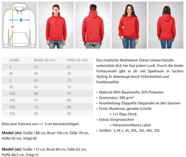 Bernau Basketball "Team"  - Unisex Kapuzenpullover Hoodie