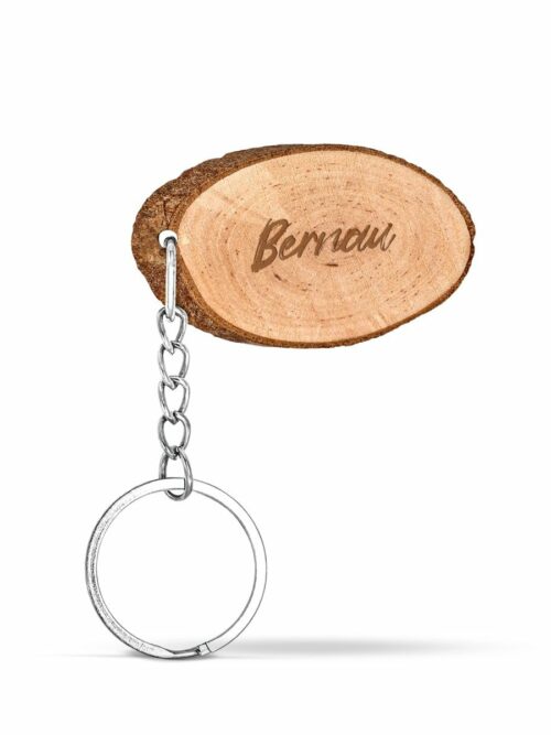 Bernau - Holz Schlüsselanhänger Oval mit Lasergravur-7119