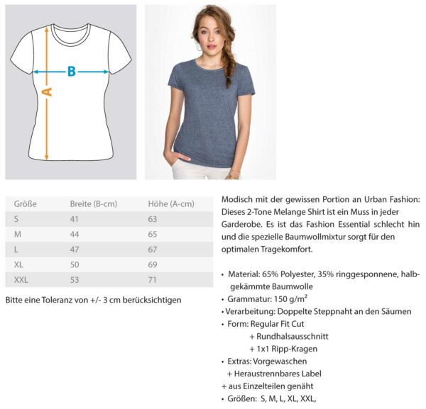 Bernau Fanshirt  - Damen Melange Shirt