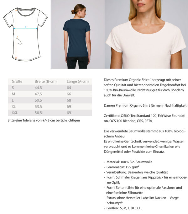 Love the game (Stick)  - Damen Premium Organic Shirt mit Stick