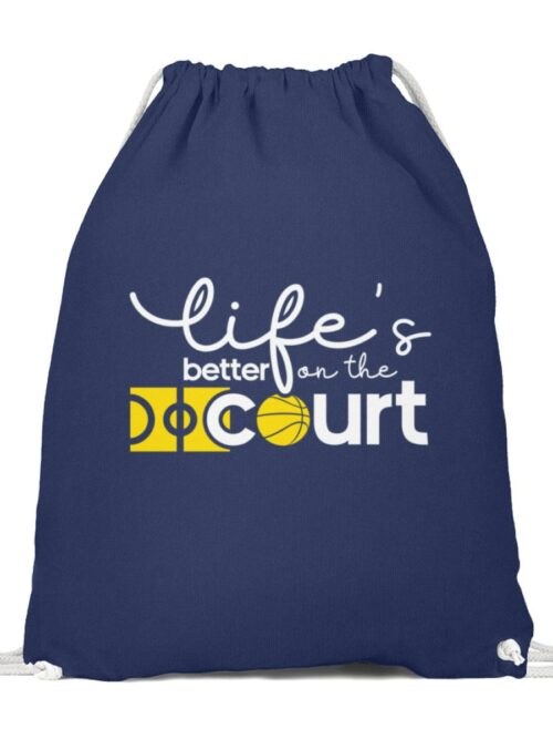 Life is better on the court - Baumwoll Gymsac-6057