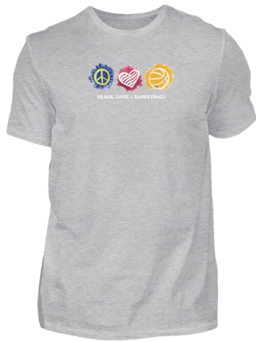 Peace, Love & Basketball - Herren Shirt-17