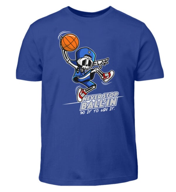 Basketball "Skullyballer" - Kinder T-Shirt-668