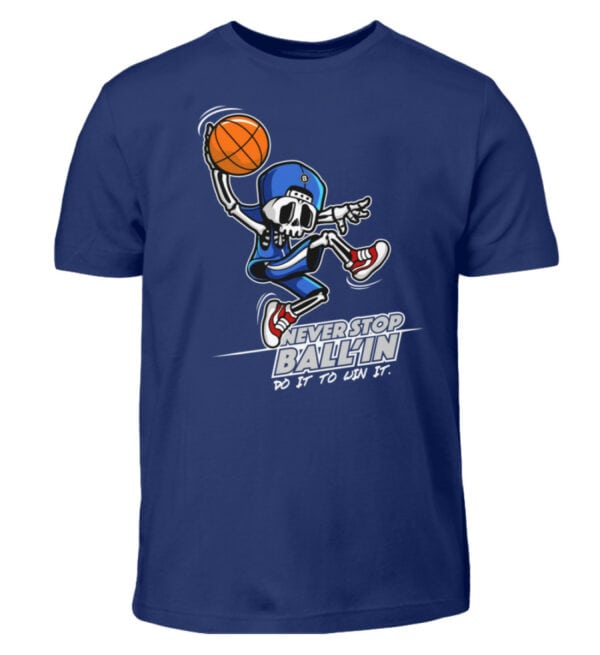 Basketball "Skullyballer" - Kinder T-Shirt-1115