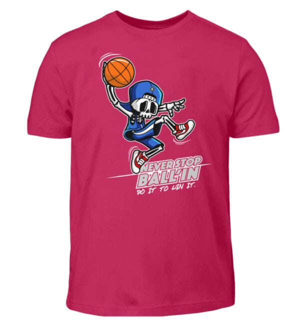Basketball "Skullyballer" - Kinder T-Shirt-1216