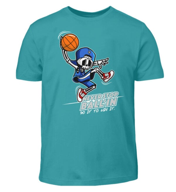 Basketball "Skullyballer" - Kinder T-Shirt-1242