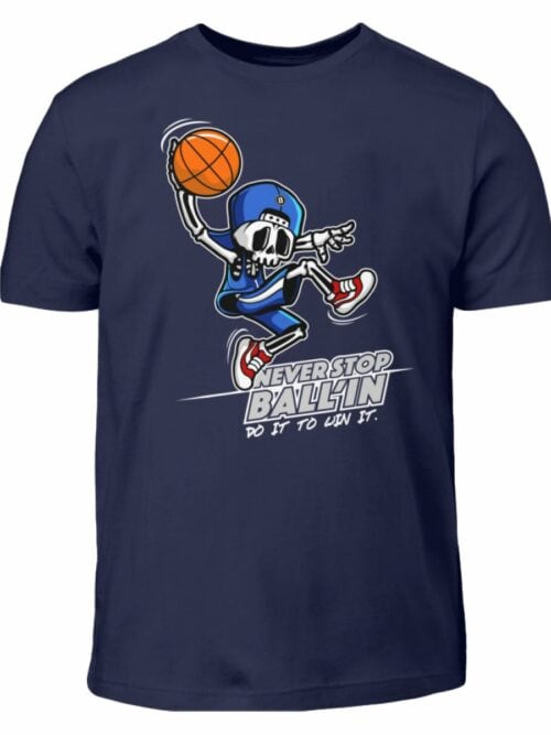 Basketball "Skullyballer" - Kinder T-Shirt-198