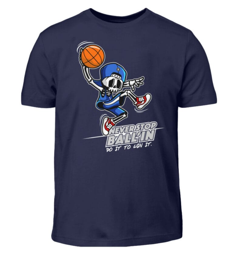 Basketball "Skullyballer" - Kinder T-Shirt-198