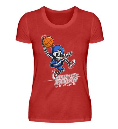 Basketball "Skullyballer" - Damenshirt-4