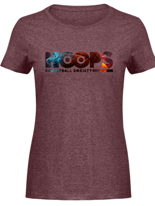 Hoops Basketball Society - Damen Melange Shirt-6805