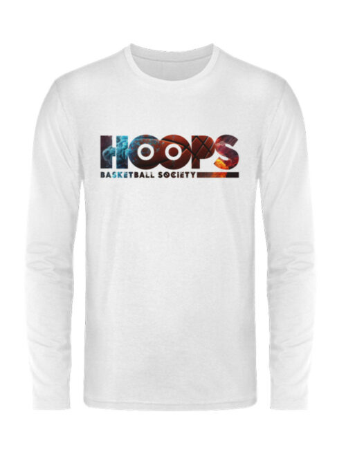 Hoops Basketball Society - Unisex Long Sleeve T-Shirt-3